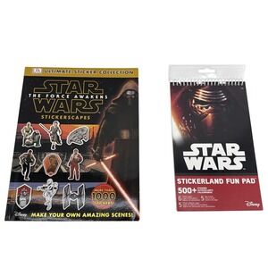 Star Wars Force Awakens Ultimate Sticker Collection Stickerscapes 2 Book Fun Pad
